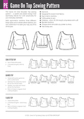 Game On | One-Shoulder Top PDF Sewing Pattern